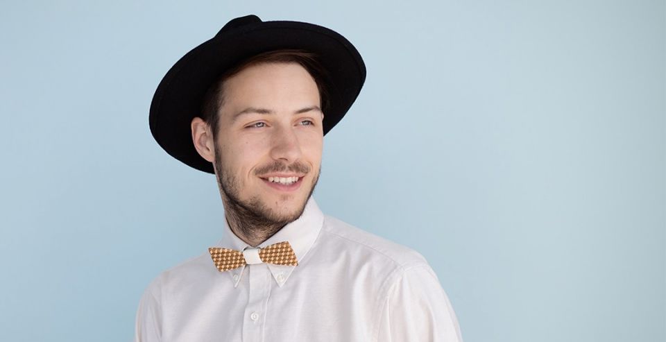 BeWooden - wooden bow tie Cubo model handmade