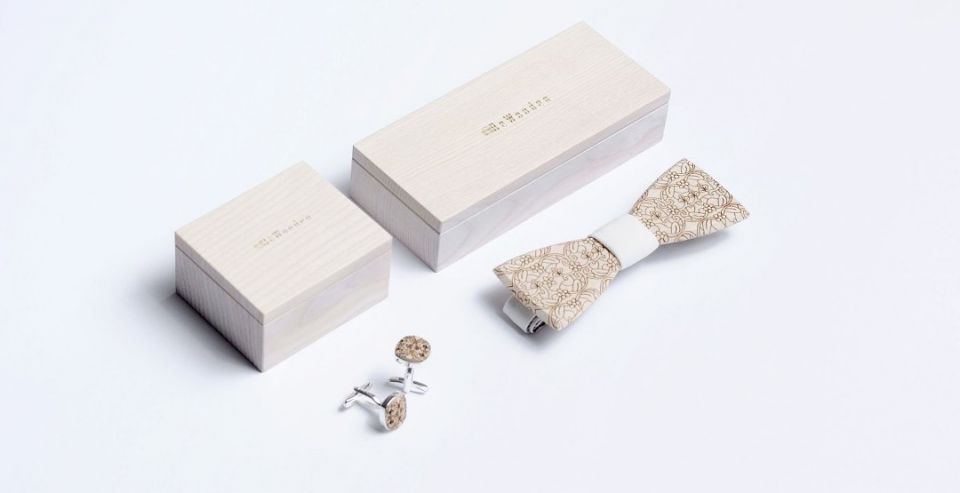 BeWooden - wooden bow tie Revio set handmade with love