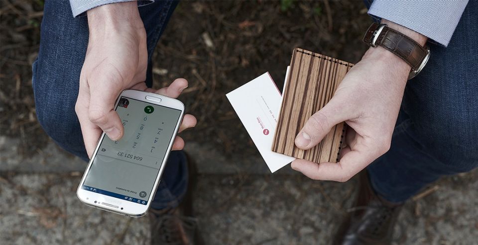 BeWooden - Wooden Card Holder Linea Note