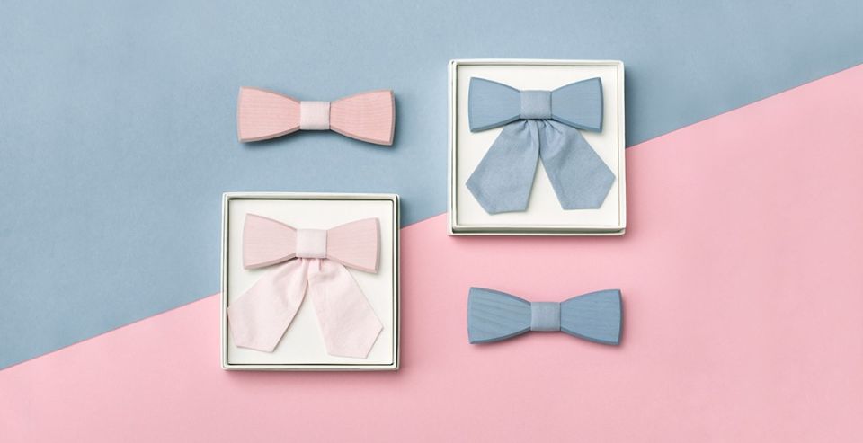 BeWooden - Simple Wooden bow ties for couples