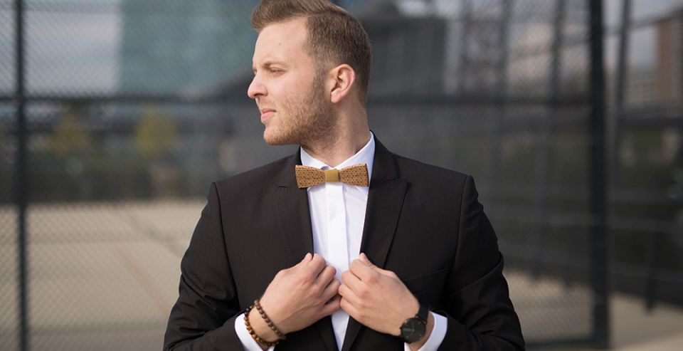 BeWooden - wooden bow tie Sole model handmade