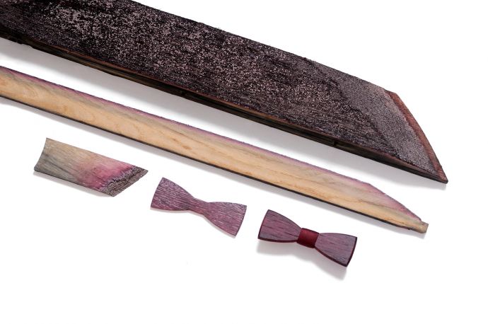 Wine Wooden Bow Ties