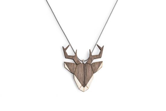 Wooden pendant Deer Pendant