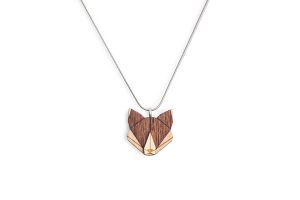 Wooden pendant Fox Pendant