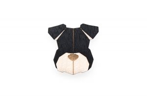 Wooden brooch Schnauzer Brooch