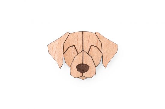 Wooden brooch Labrador Brooch