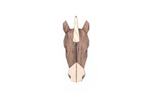 Wooden brooch Unicorn Brooch