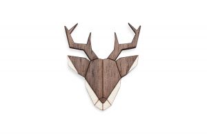 Wooden brooch Deer Brooch