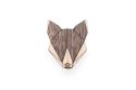 Wooden brooch Wolf Brooch