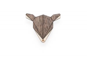 Wooden brooch Doe Brooch