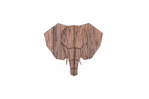 Wooden brooch Elephant Brooch