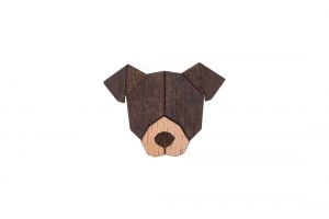 Wooden brooch American Pit Bull Terrier Brooch