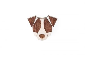 Wooden brooch Jack Russell Brooch