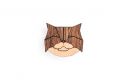Wooden brooch Persian Cat Brooch