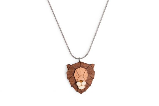 Wooden pendant Lion Pendant