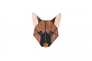 Wooden brooch German Shepherd Brooch