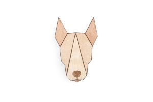 Wooden brooch Bull Terrier Brooch