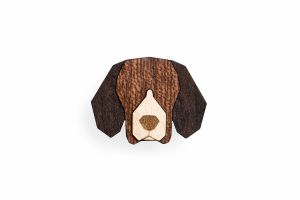 Wooden brooch Beagle Brooch