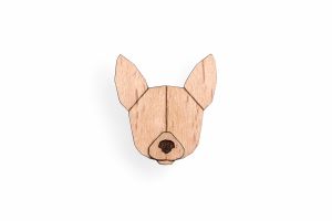 Wooden brooch Chihuahua Brooch