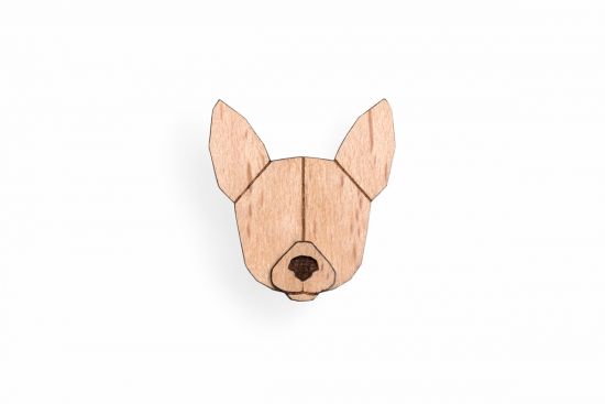 Wooden brooch Chihuahua Brooch