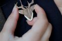 Wooden pendant Deer Pendant