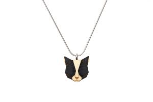 Wooden pendant Black Cat Pendant