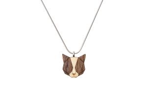 Wooden pendant Grey Cat Pendant