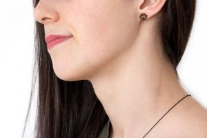 Wooden earrings Paw Earrings