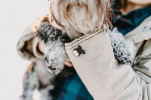 Wooden brooch Schnauzer Brooch