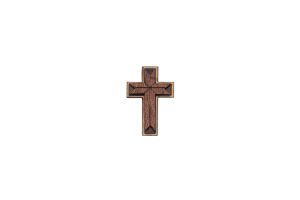 Wooden brooch Agnus Cross Brooch