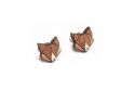 Wooden earrings Fox Earrings