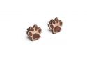 Wooden earrings Paw Earrings