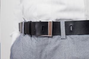 Buy wooden belt with leather for gentlemen | BeWooden