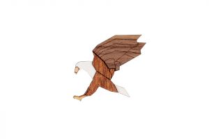Wooden brooch Eagle Brooch