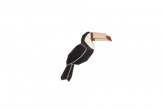 Wooden brooch Toucan Brooch