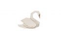 Wooden brooch  White Swan Brooch