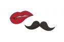 Wooden brooch Lips Brooch