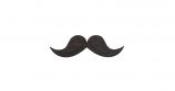 Wooden brooch Moustache Brooch