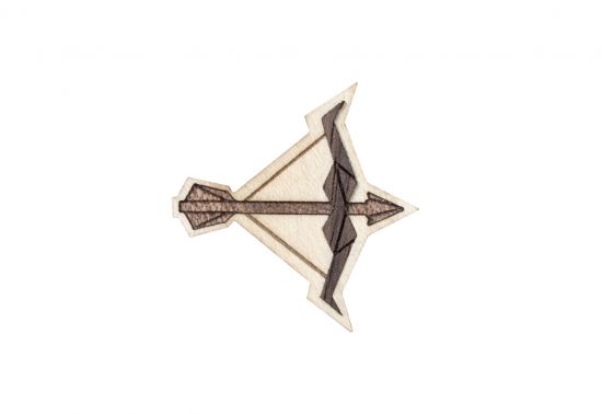 Wooden brooch Sagittarius Brooch