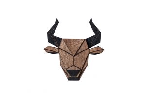  Wooden brooch Taurus Brooch