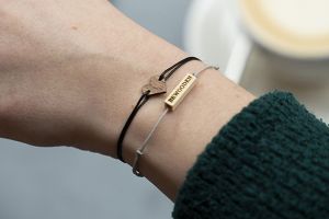 String bracelet Prism Wooden Bracelet