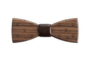 Wooden bowtie Wolf Bow Tie