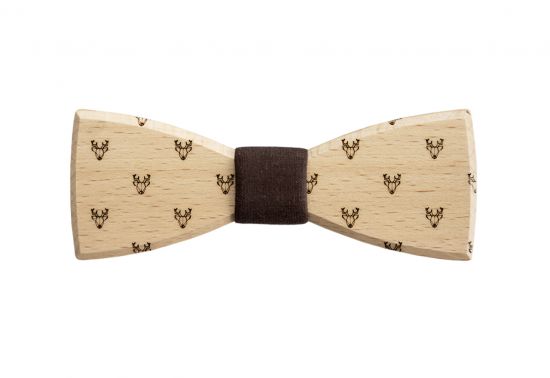 Wooden bowtie Deer Bow Tie