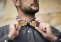 Wooden bowtie Lion Bow Tie