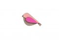Wooden brooch Pink Bird Brooch