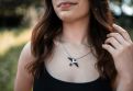 Wooden pendant Swallow Pendant