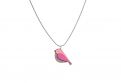 Wooden pendant Pink Bird Pendant