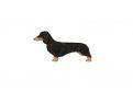 Wooden brooch Walking Dachshund Brooch