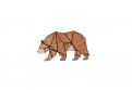 Wooden brooch Walking Bear Brooch