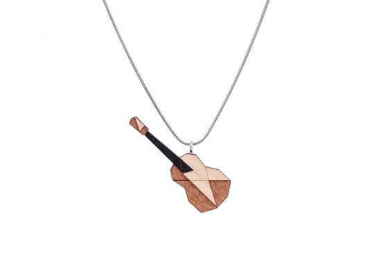 Wooden pendant Guitar Pendant